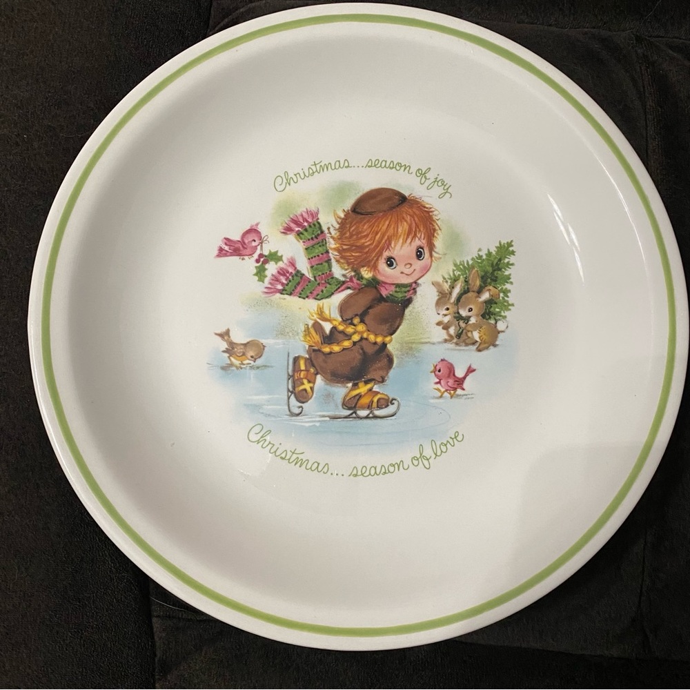 Vintage Christmas Little Folks Collectors Plate Season of Joy and Love
